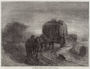 The Christmas Market-Wagon by Edward Duncan